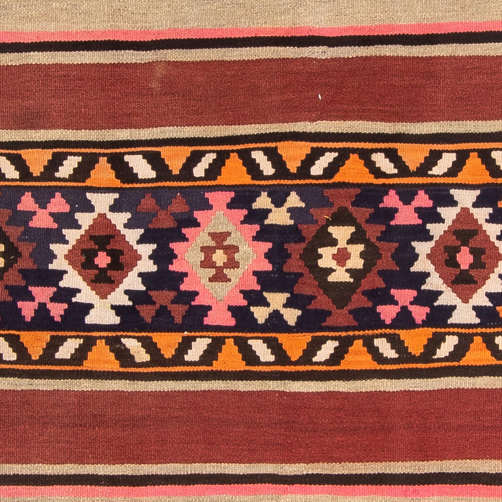 Tapis de couloir Tapis Kelim - Vieux - 360 x 140 cm - multicolore