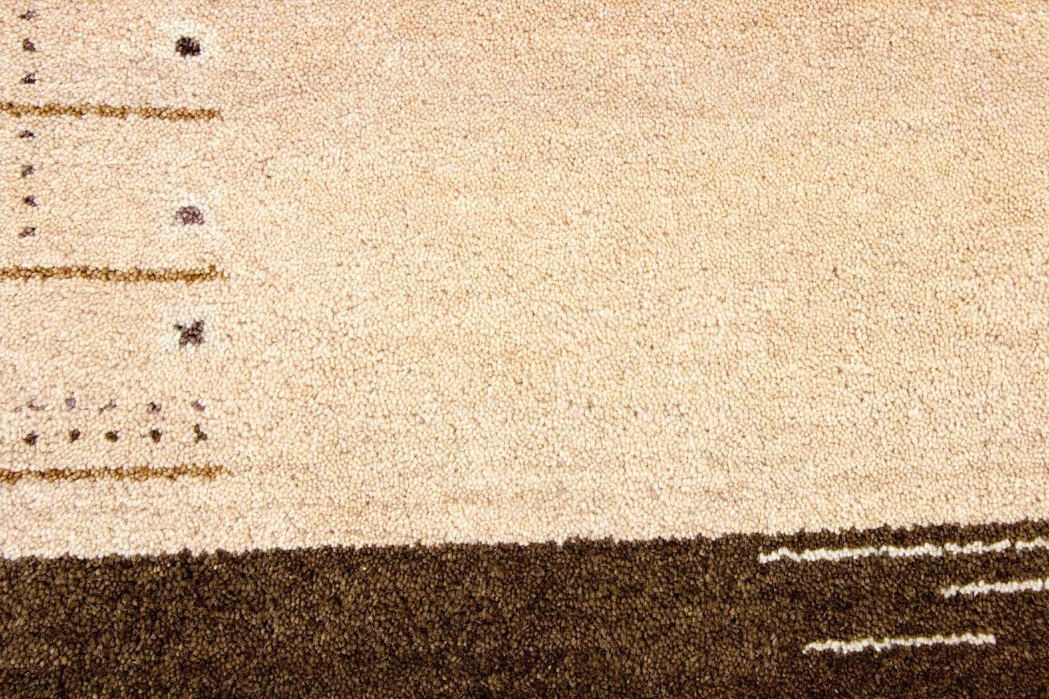 Tapis Gabbeh - Indus - 160 x 91 cm - beige