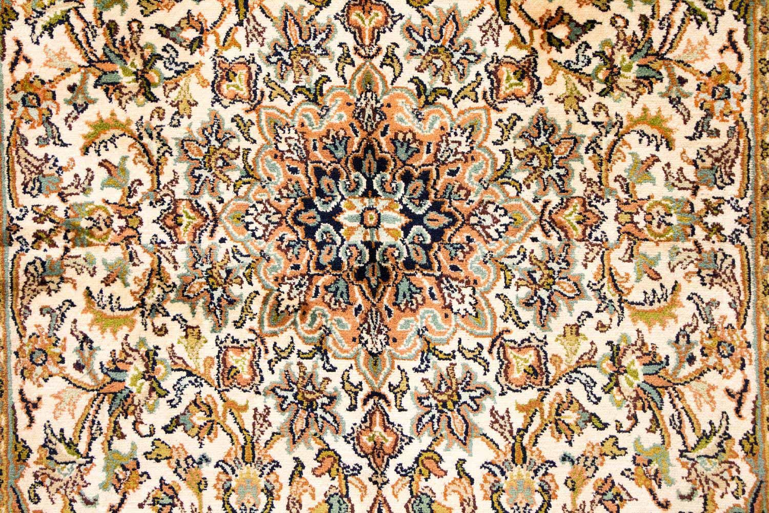 Tapis en soie - Soie du Cachemire - 149 x 89 cm - beige