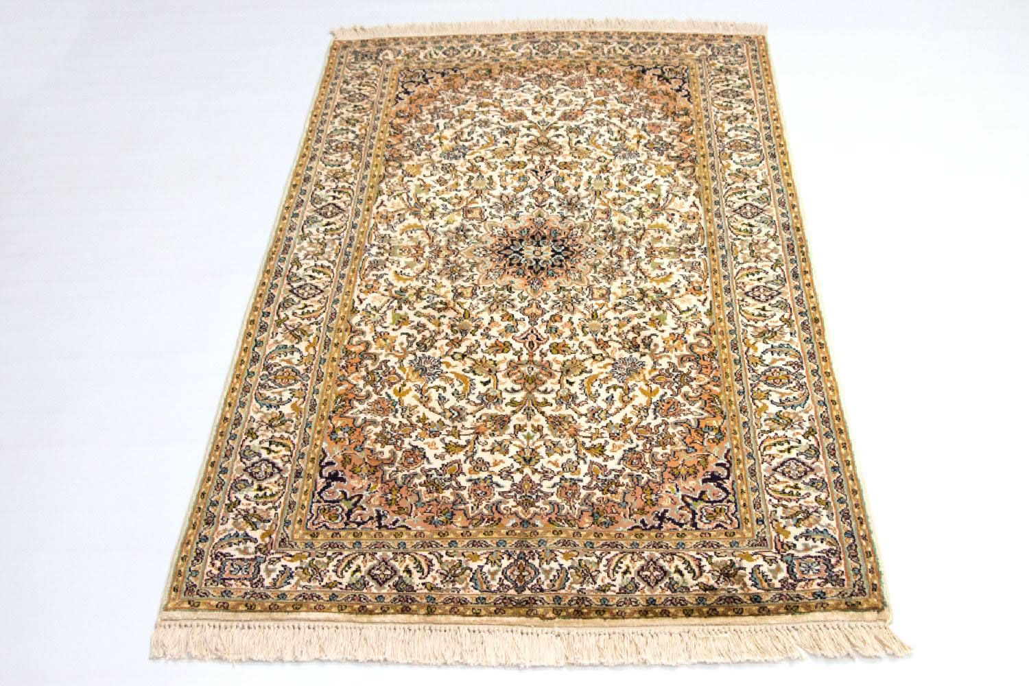 Tapis en soie - Soie du Cachemire - 149 x 89 cm - beige