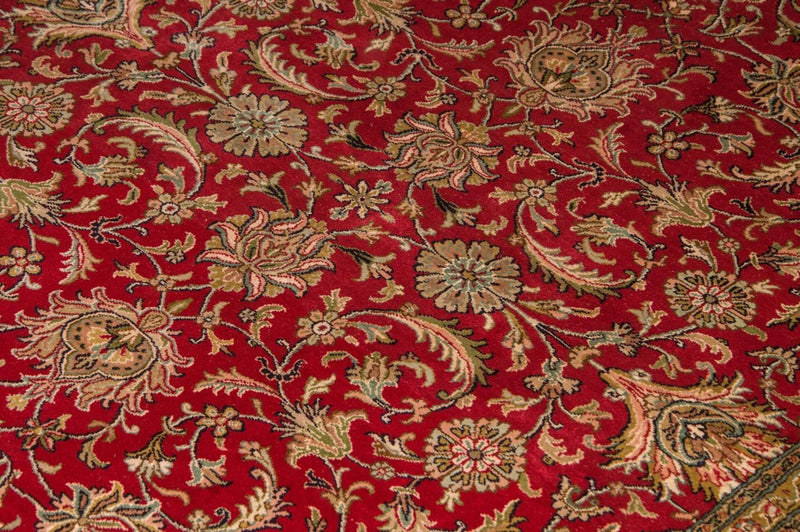 Tapis en soie - Soie du Cachemire - 214 x 150 cm - rouge