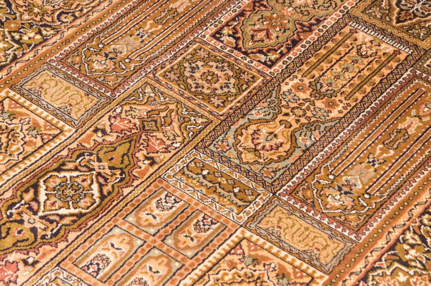 Tapis en soie - Soie du Cachemire - 158 x 93 cm - marron