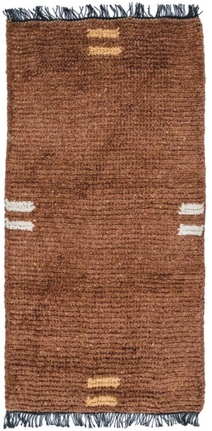 Tapis Népalais - 140 x 70 cm - marron