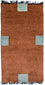 Nepal Teppich 140 x 70 cm - braun