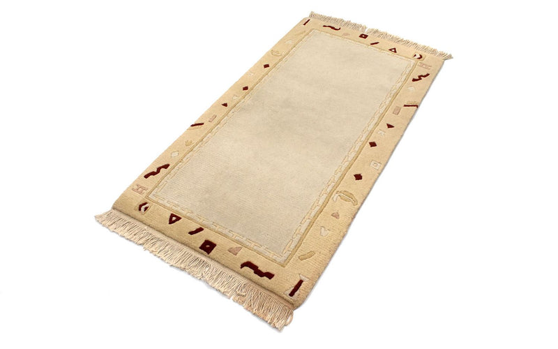 Nepal Teppich 140 x 70 cm - beige