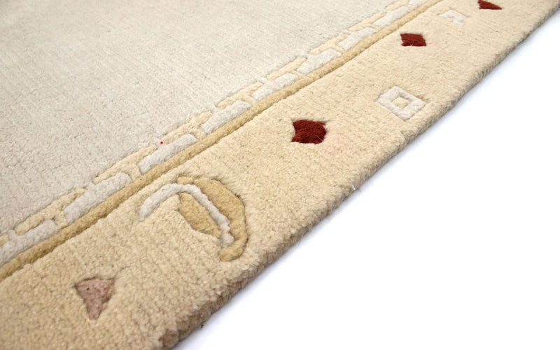 Nepal Teppich 140 x 70 cm - beige