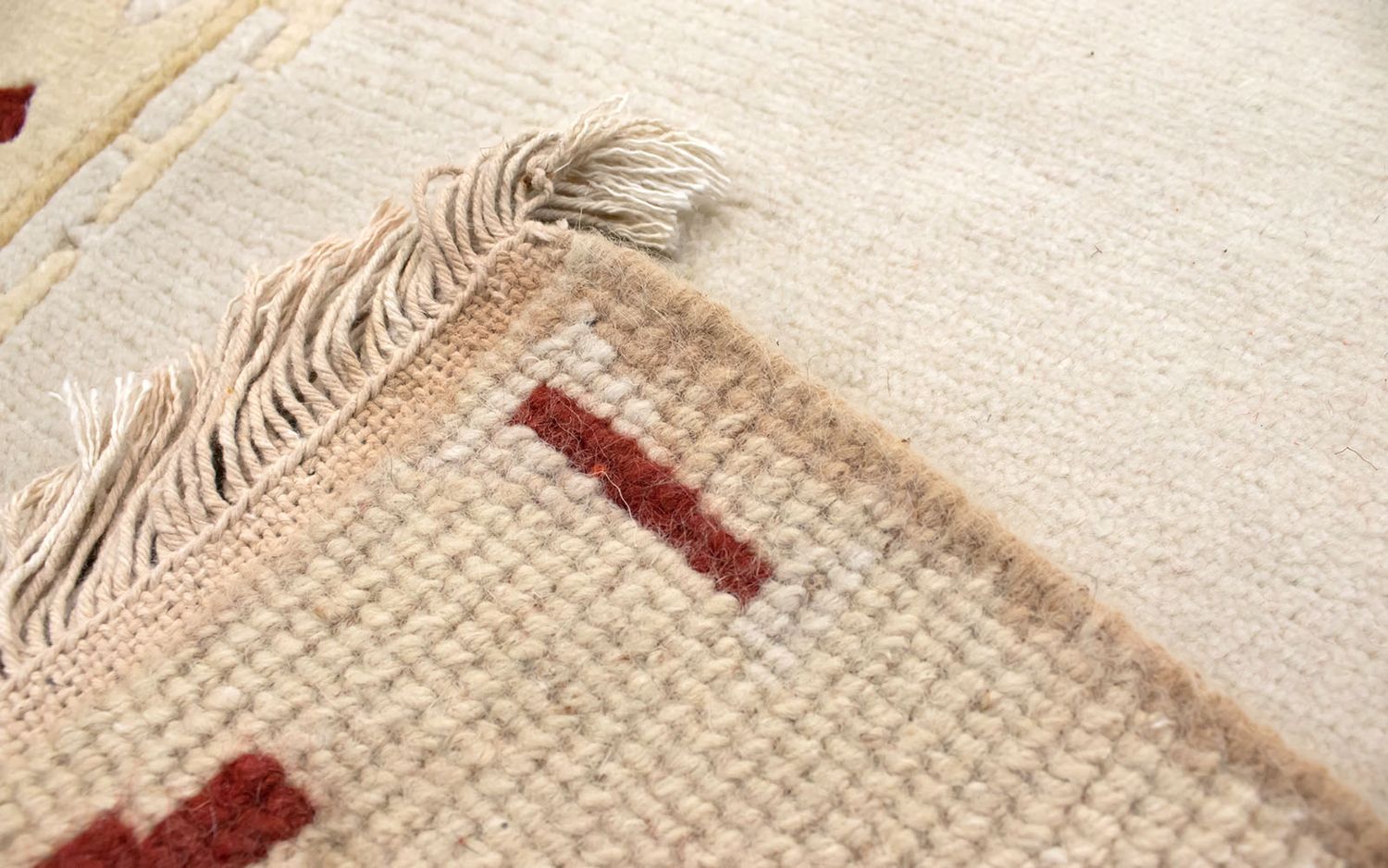 Nepal Teppich 140 x 70 cm - beige