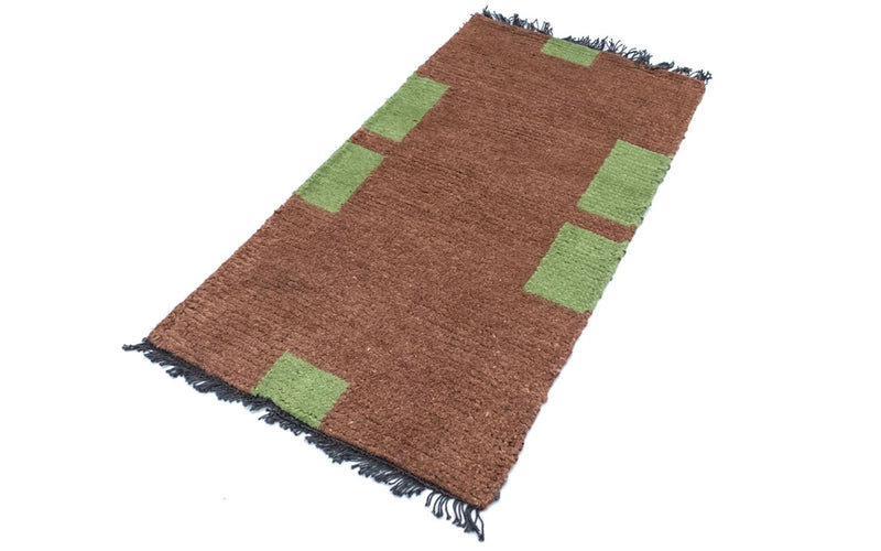 Tapis Népalais - 140 x 70 cm - marron