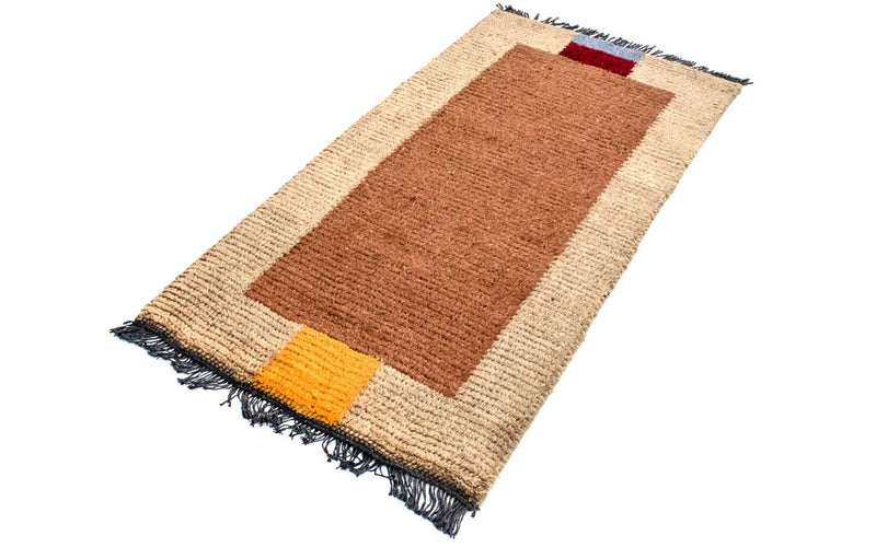 Tapis Népalais - 140 x 70 cm - marron