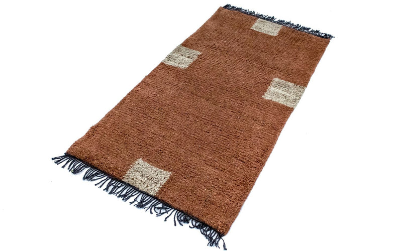 Tapis Népalais - 140 x 70 cm - marron
