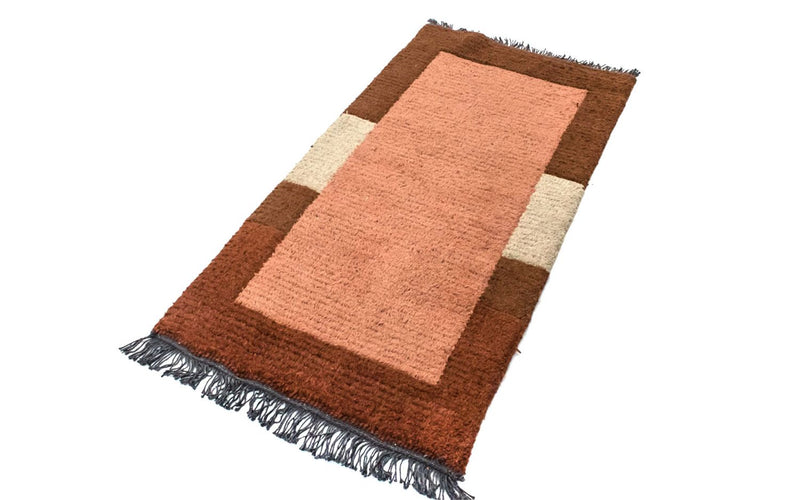Tapis Népalais - 140 x 70 cm - marron