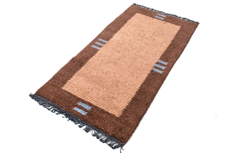 Tapis Népalais - 140 x 70 cm - marron