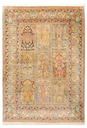 Tapis en soie - Soie du Cachemire - 184 x 124 cm - multicolore