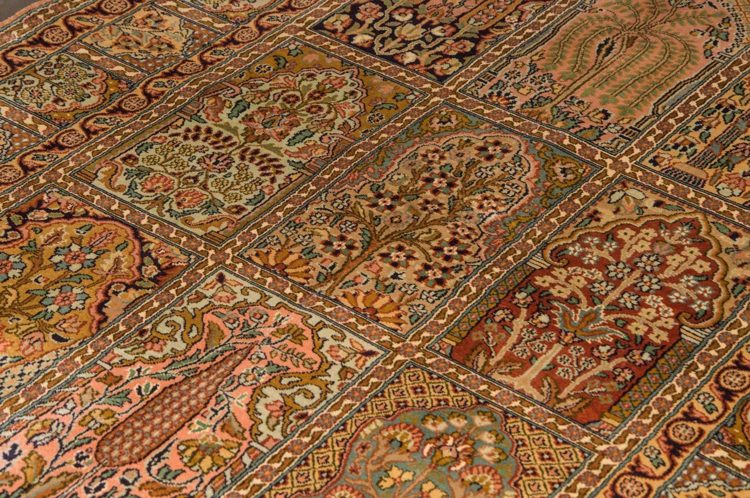 Tapis en soie - Soie du Cachemire - 184 x 124 cm - multicolore