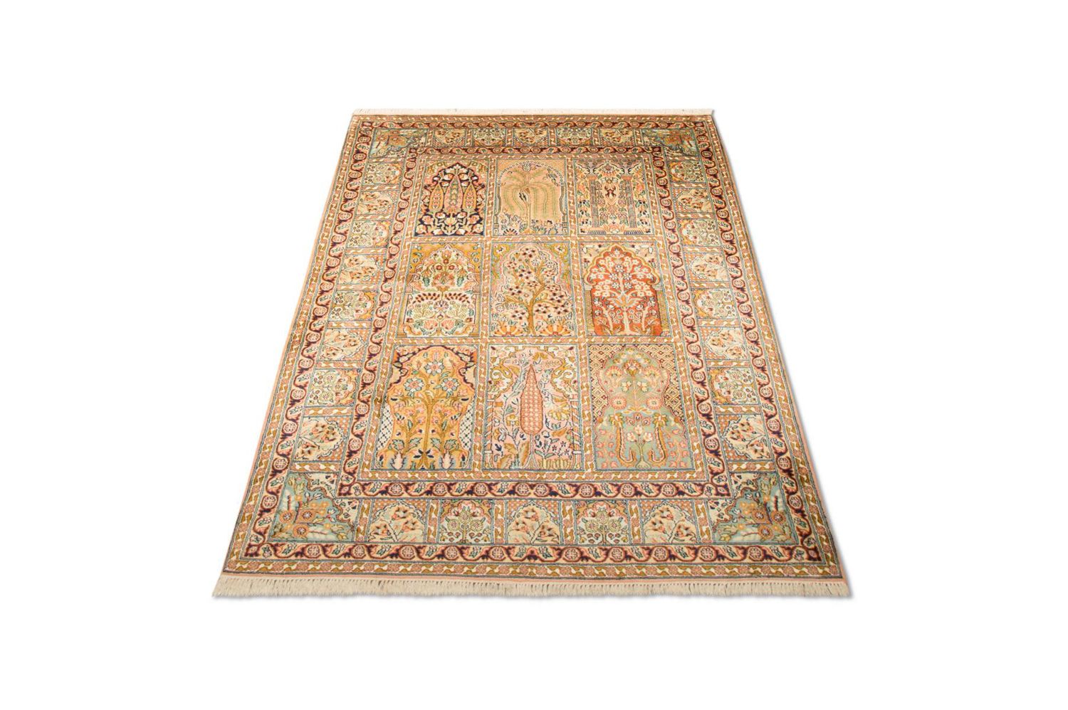 Tapis en soie - Soie du Cachemire - 184 x 124 cm - multicolore