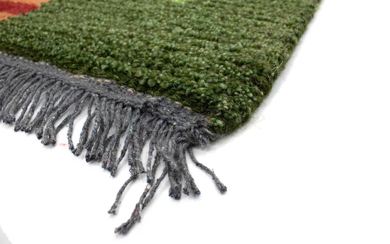 Tapis Népalais - 140 x 70 cm - vert