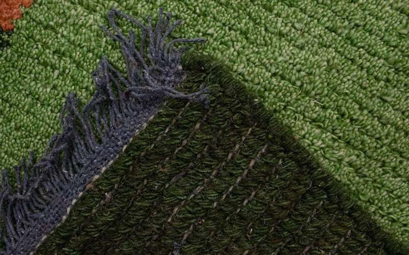 Tapis Népalais - 140 x 70 cm - vert