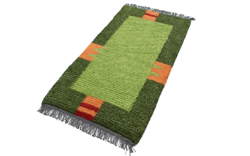 Tapis Népalais - 140 x 70 cm - vert