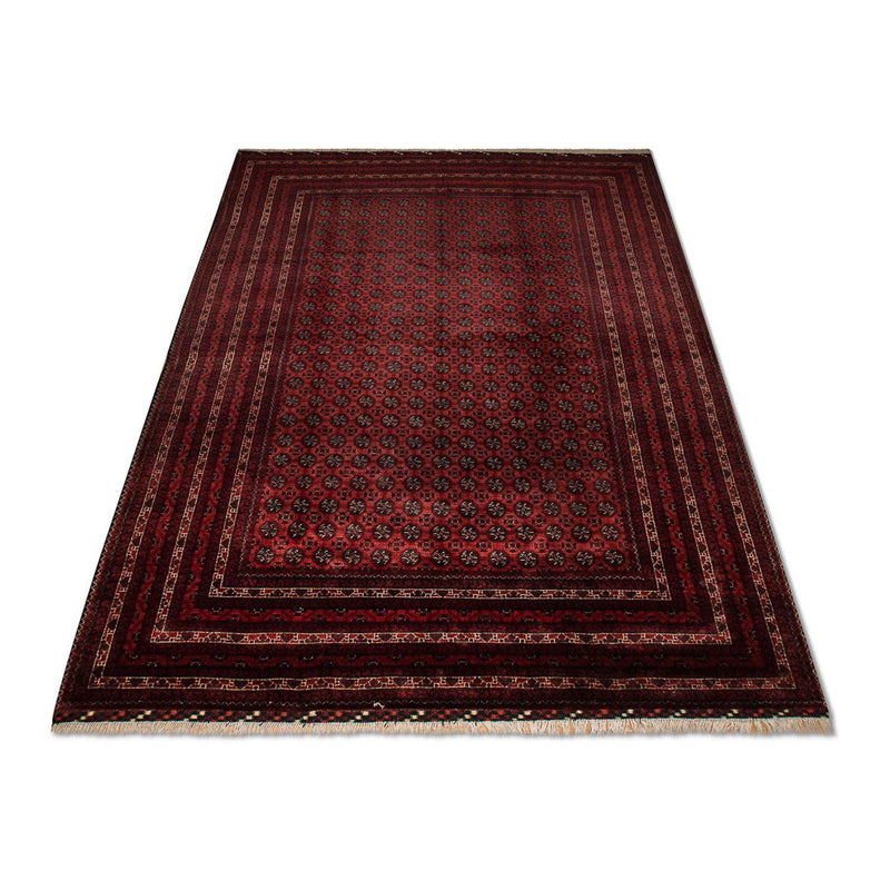 Tapis afghan - Boukhara - 299 x 195 cm - rouge