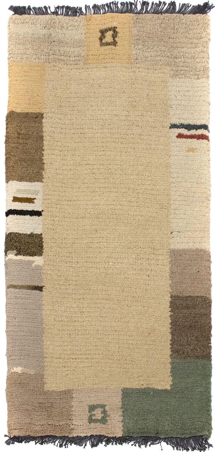Tapis Népalais - 140 x 70 cm - marron clair