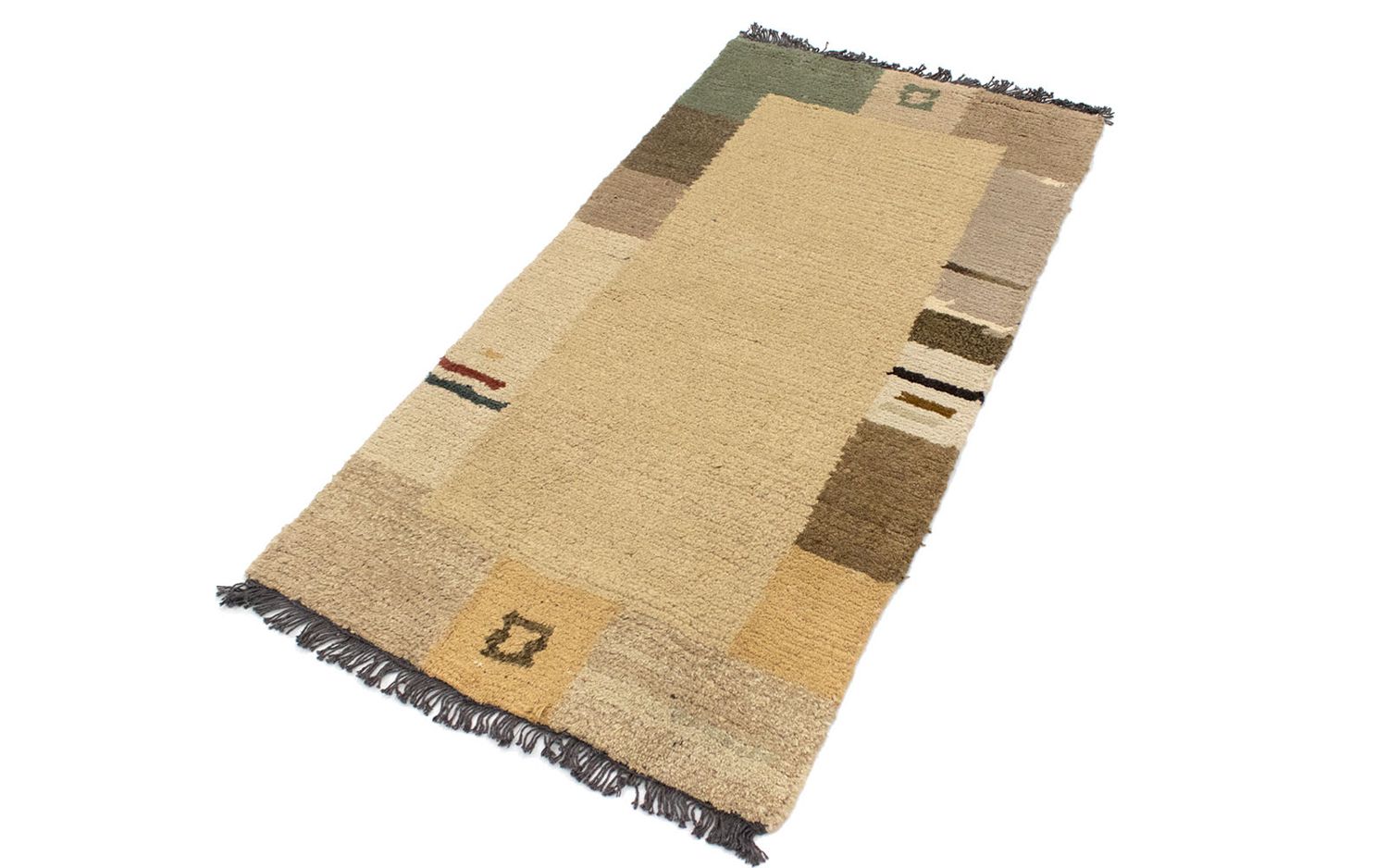 Tapis Népalais - 140 x 70 cm - marron clair