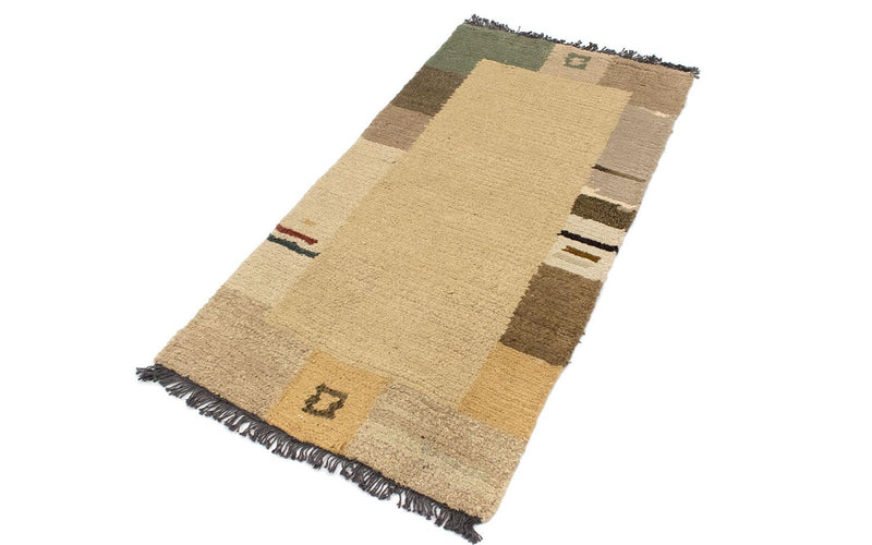 Tapis Népalais - 140 x 70 cm - marron clair
