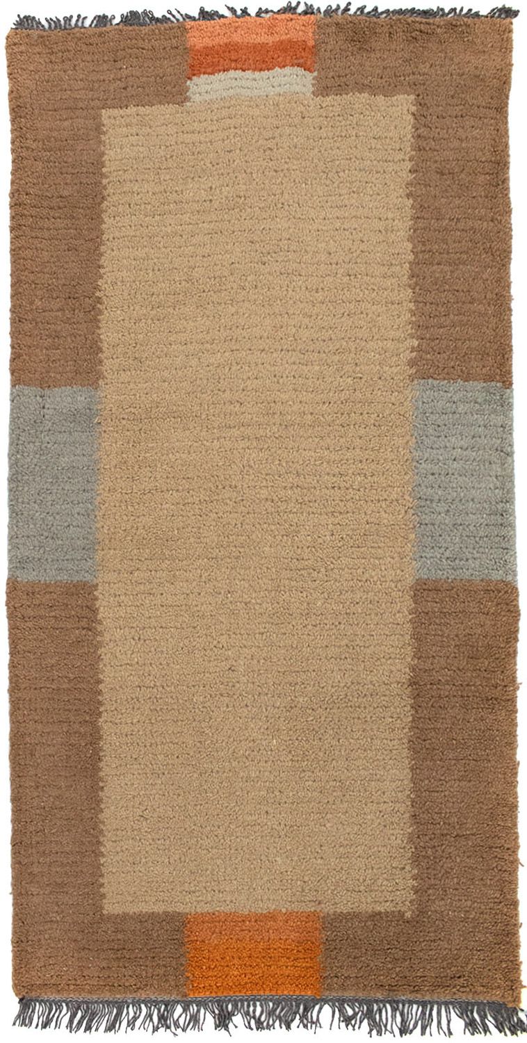 Tapis Népalais - 140 x 70 cm - marron clair