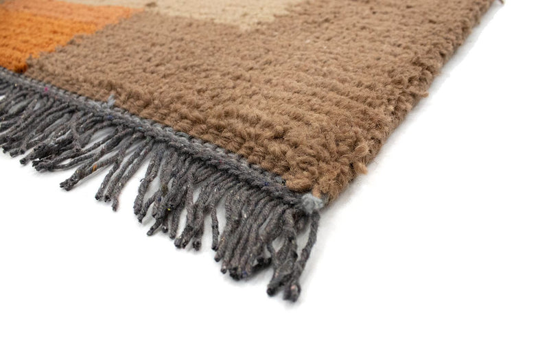 Tapis Népalais - 140 x 70 cm - marron clair