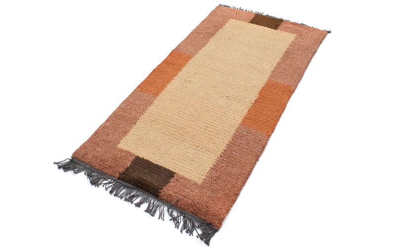Tapis Népalais - 140 x 70 cm - marron clair