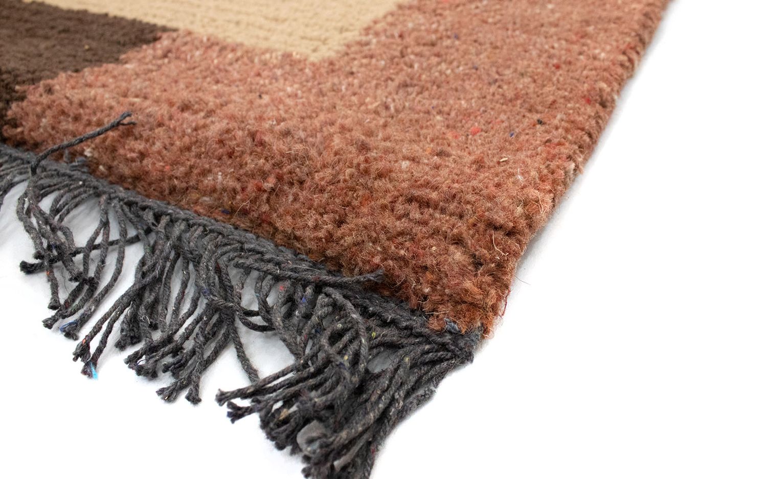 Tapis Népalais - 140 x 70 cm - marron clair