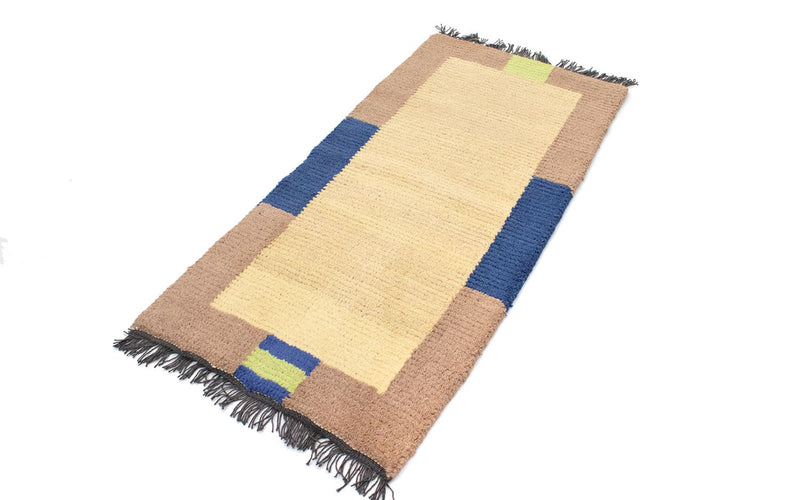 Tapis Népalais - 140 x 70 cm - beige