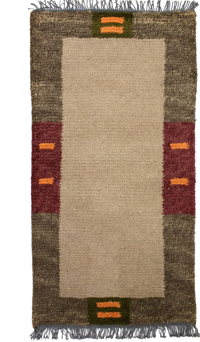 Tapis Népalais - 140 x 70 cm - marron clair