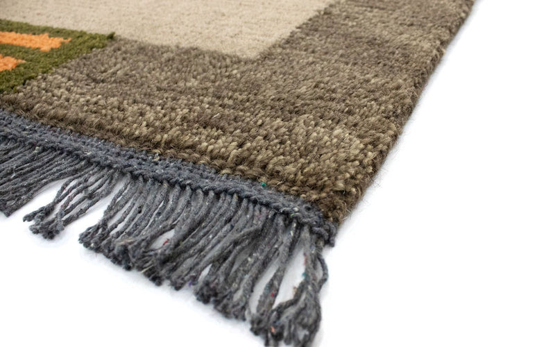 Tapis Népalais - 140 x 70 cm - marron clair