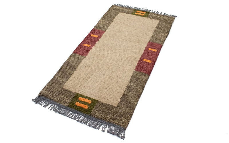 Tapis Népalais - 140 x 70 cm - marron clair