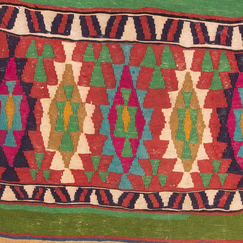 Tapis de couloir Tapis Kelim - Vieux - 355 x 140 cm - multicolore