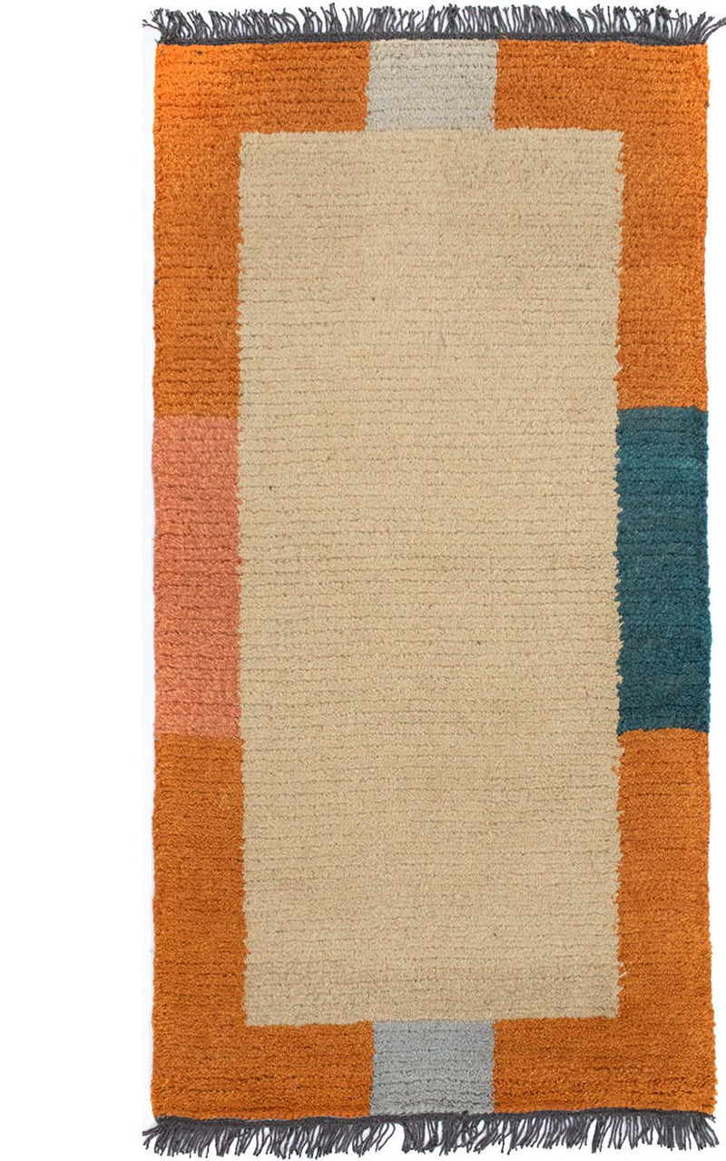 Tapis Népalais - 140 x 70 cm - beige