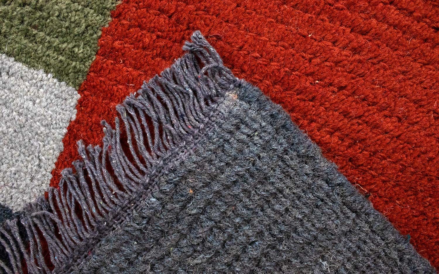 Tapis Népalais - 140 x 70 cm - rouge