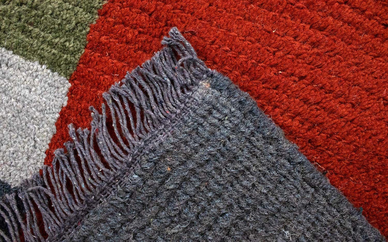 Tapis Népalais - 140 x 70 cm - rouge