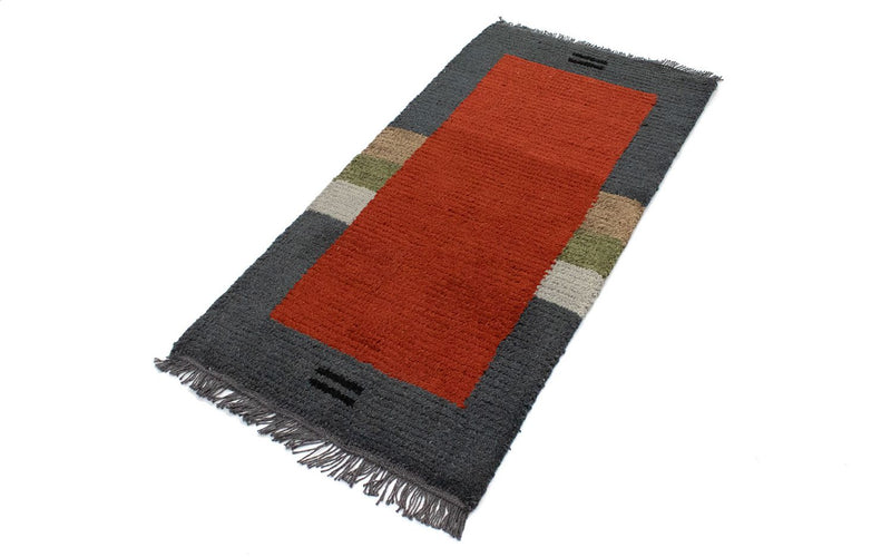 Tapis Népalais - 140 x 70 cm - rouge