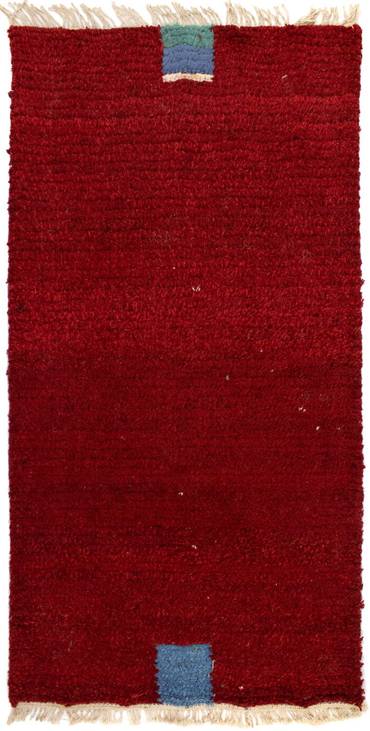 Tapis Népalais - 140 x 70 cm - rouge