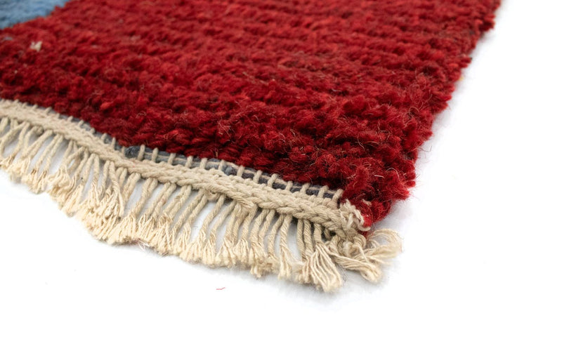 Tapis Népalais - 140 x 70 cm - rouge