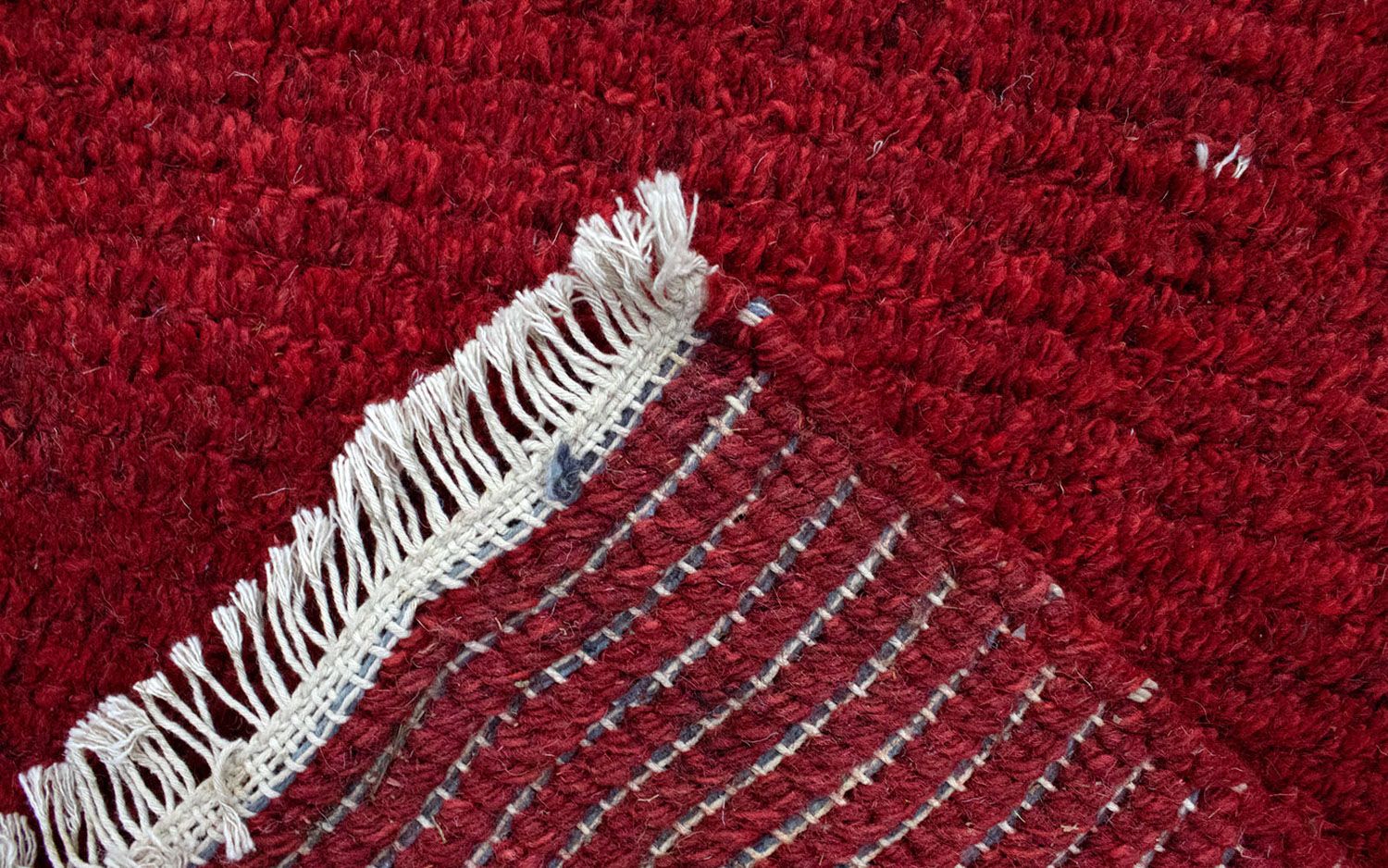 Tapis Népalais - 140 x 70 cm - rouge