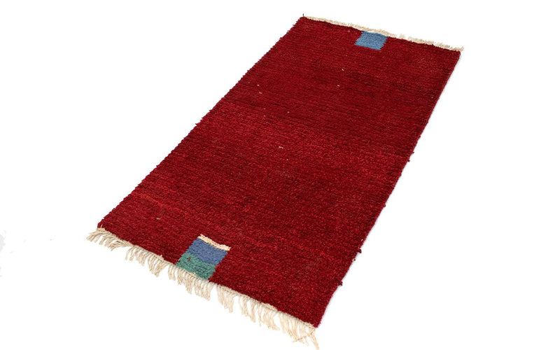 Tapis Népalais - 140 x 70 cm - rouge