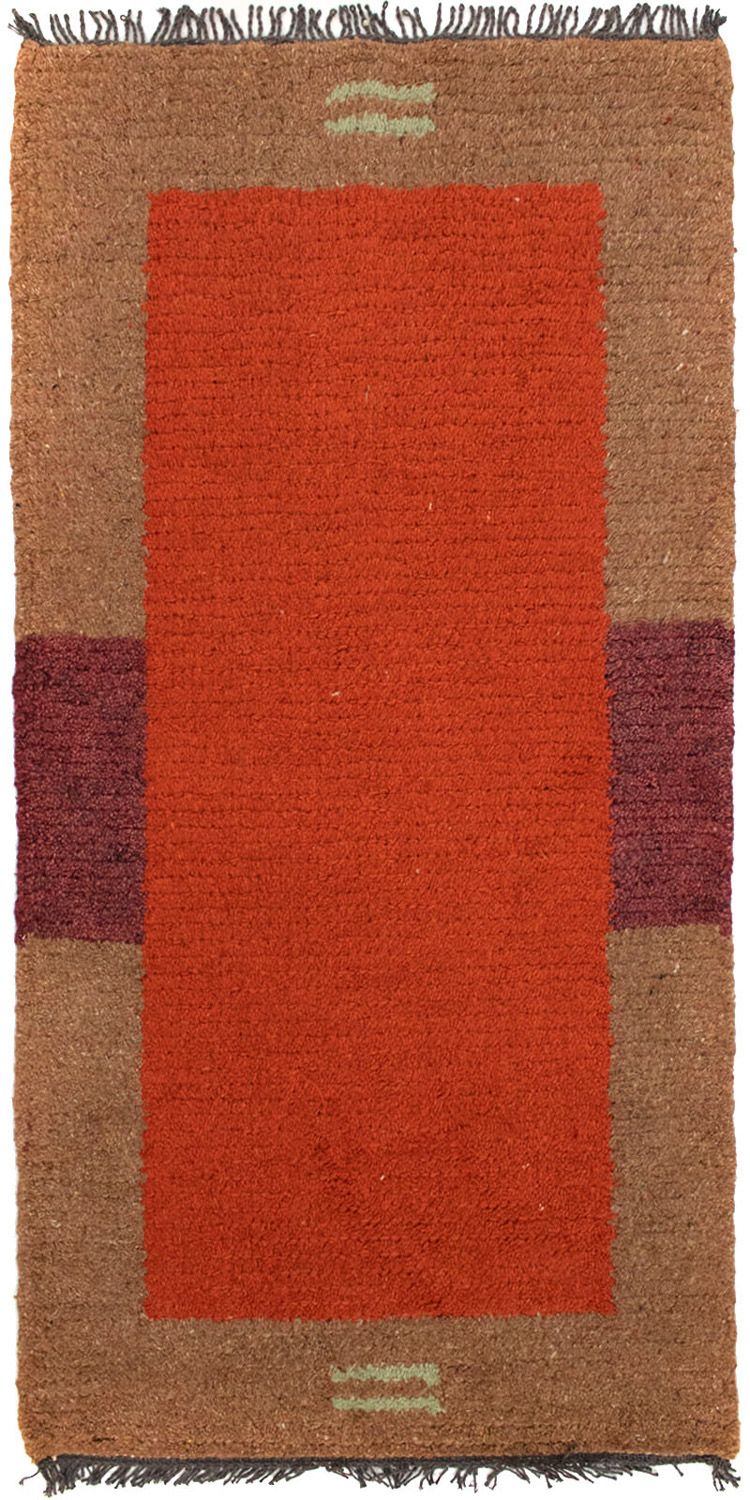 Tapis Népalais - 140 x 70 cm - rouge