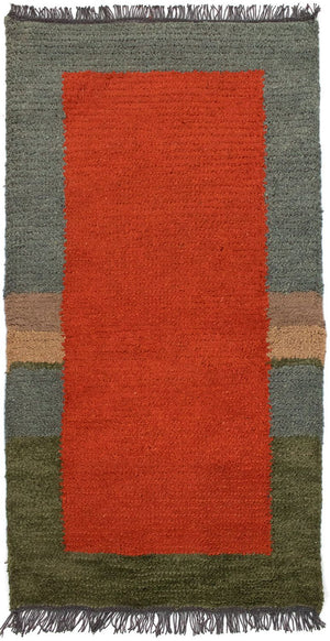 Tapis Népalais - 140 x 70 cm - rouge