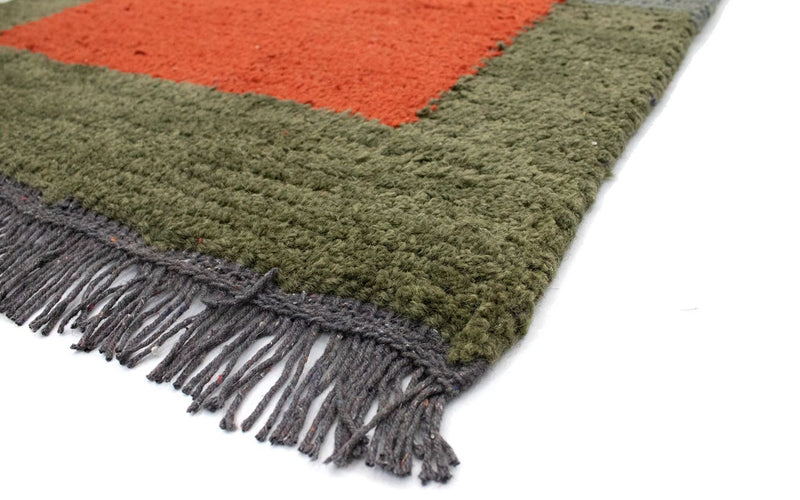 Tapis Népalais - 140 x 70 cm - rouge