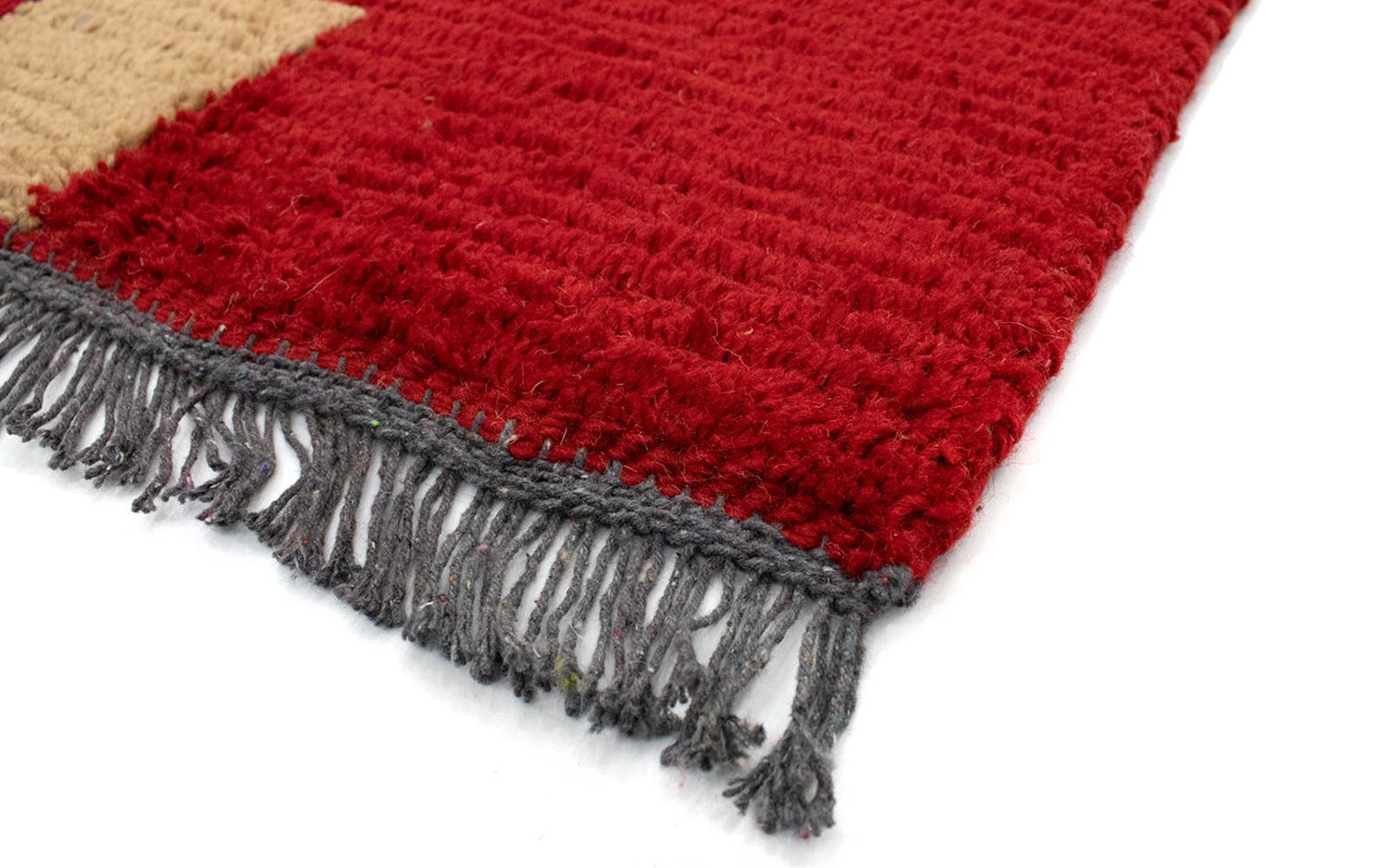 Tapis Népalais - 140 x 70 cm - rouge