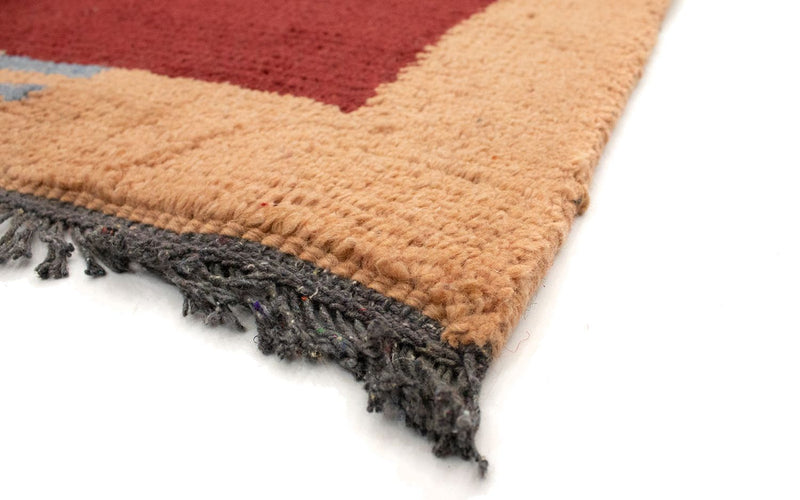Tapis Népalais - 140 x 70 cm - rouge