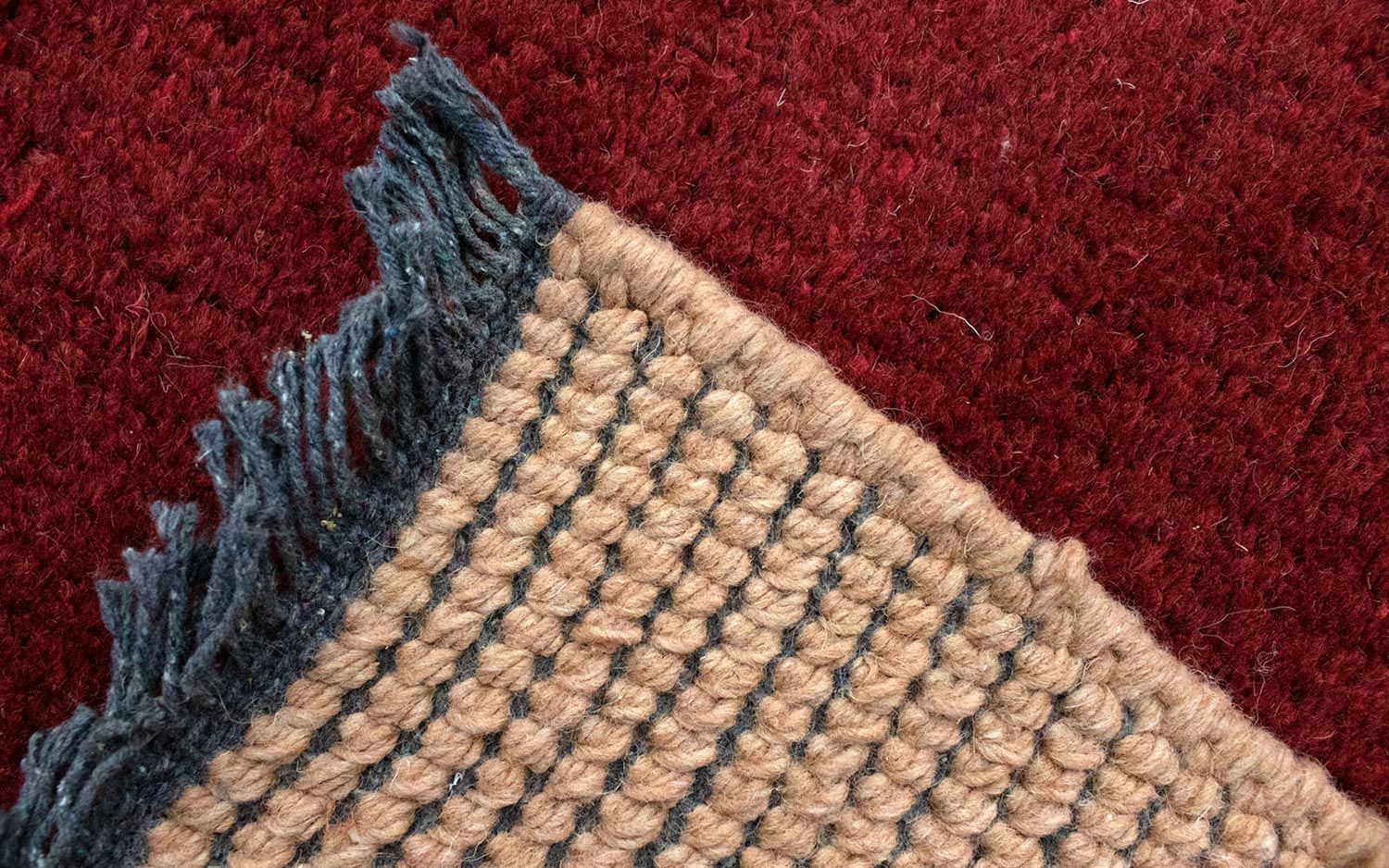 Tapis Népalais - 140 x 70 cm - rouge