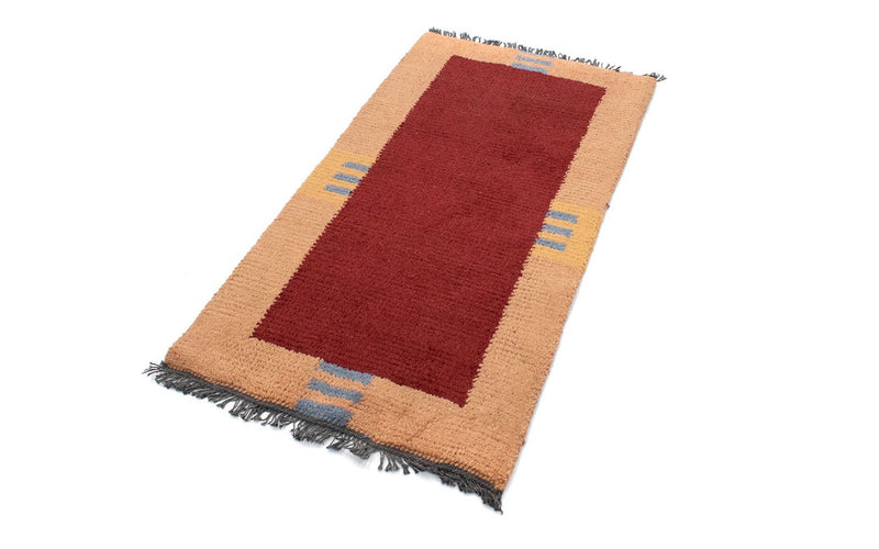 Tapis Népalais - 140 x 70 cm - rouge